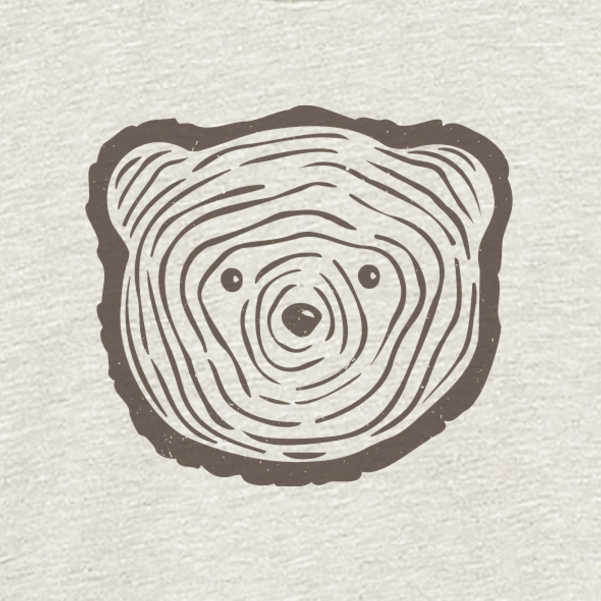 children's onesie from cazakidz - tree ring bear onesie art close-up